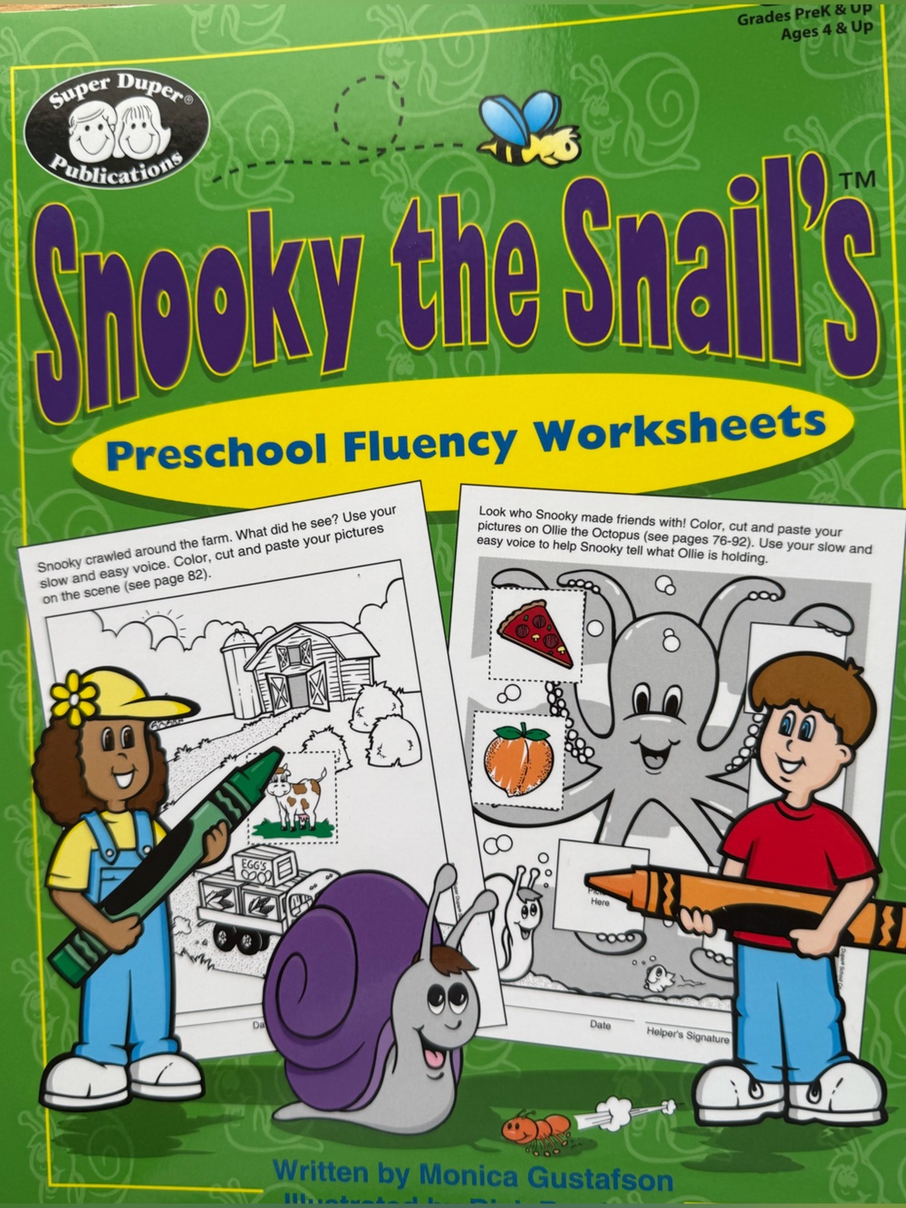 Snooky the Snail's Preschool Fluency Worksheets Super Duper Publications Speech
